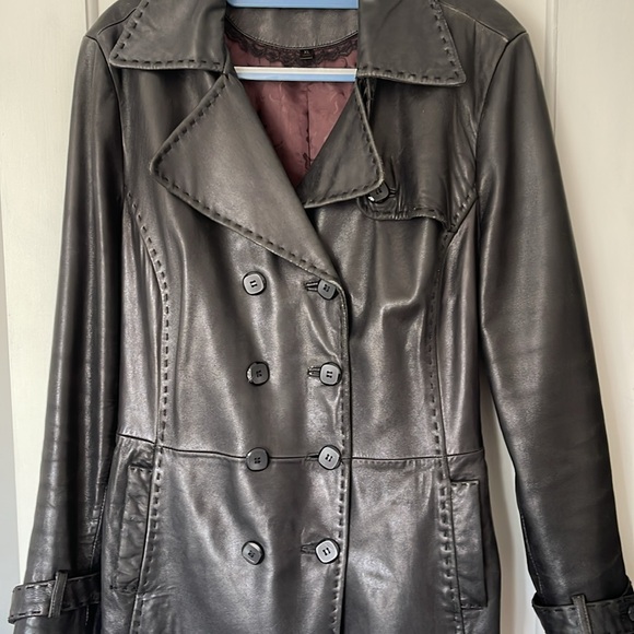 Wilson Vintage,Leather women’s black soft, leather jacket. Belted. Size XL. EUC - Picture 2 of 12